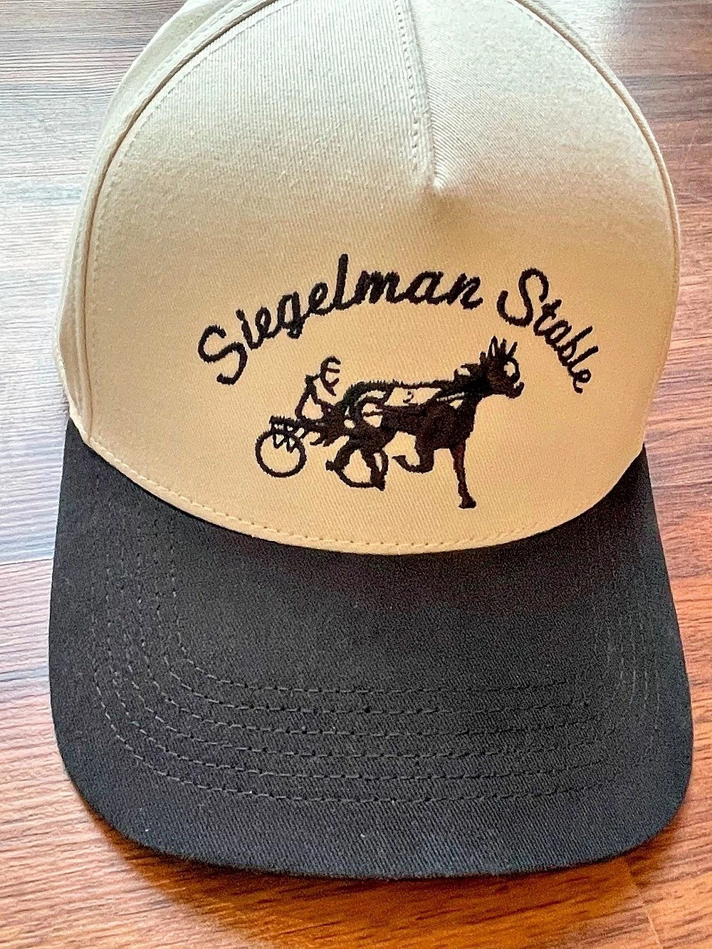 Siegelman Stable 1982 Embroidered Trucker Hat Cream & Black